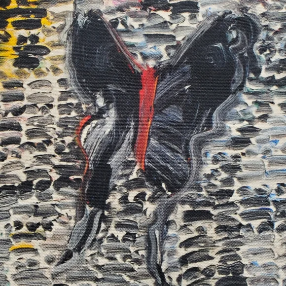 HUNT SLONEM Guardians and Butterflies Dinner Napkins, Set of 2 - Picture 6 of 8